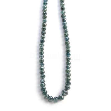 1 Line - Blue Diamond Faceted Beads - 52.45 cts - 3.5 to 5.5 mm (BLUDB1006)
