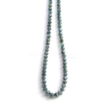 1 Line - Blue Diamond Faceted Beads - 52.47 cts - 3.5 to 5.2 mm (BLUDB1008)