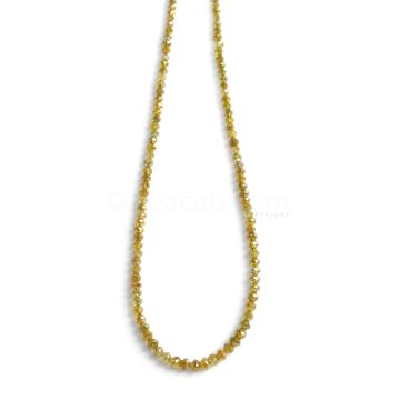 1 Line - Yellow Diamond Faceted Beads - 19.42 cts - 1.9 to 3.3 mm (YDIA1035)