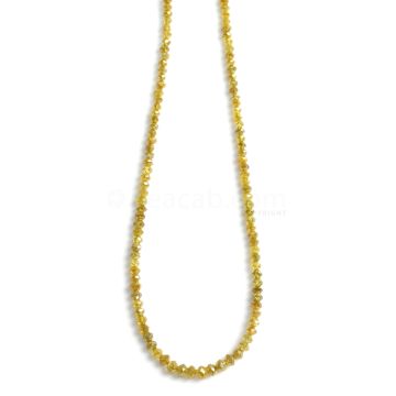1 Line - Yellow Diamond Faceted Beads - 20.57 cts - 2.1 to 3.2 mm (YDIA1037)