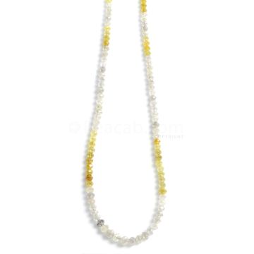 1 Line - Yellow, Gray Diamond Faceted Beads - 53.98 cts - 2.5 to 4.5 mm (FNCYDIA1034)