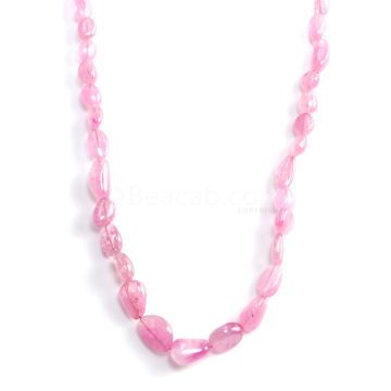 1 Line - Light Pink Pink Sapphire Tumbled Beads - 216 cts - 7.9 x 6 mm to 14.4 x 10.4 mm (PNSTUB1058)