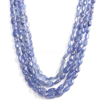 4 Lines - Medium Blue Sapphire Tumbled Beads - 397.00 cts - 5.9 x 4.1 mm to 12.9 x 11 (STUB1012)