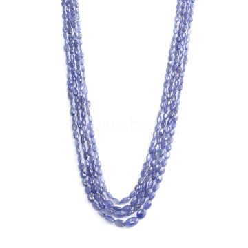 2 Lines - Dark Blue Sapphire Tumbled Beads - 276.20 cts - 6 x 4.8 mm to 14.8 x 8.8 mm (STUB1014)