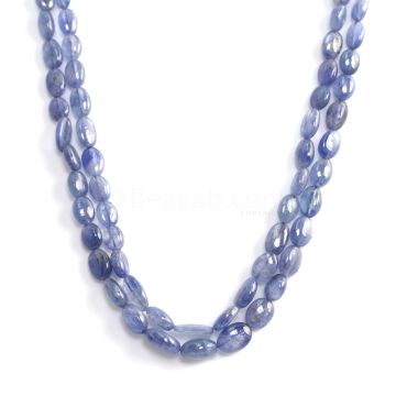 2 Lines - Medium Blue Sapphire Tumbled Beads - 244.50 cts - 7 x 4.7 mm to 11.1 x 8.5 mm (STUB1015)