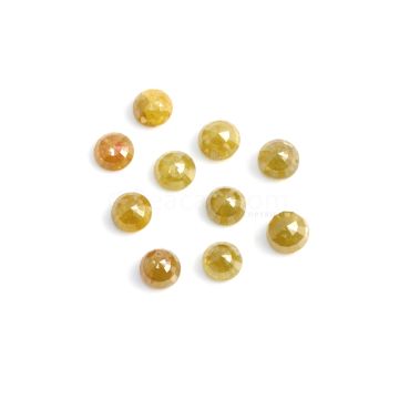10 Pcs - Mixed Tone Diamond Round Rose Cut - 9.78 cts - 5 to 5.70 mm (DRC1330)