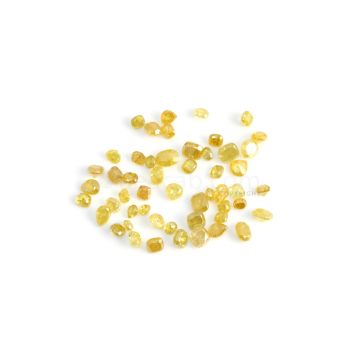 52 Pcs - Natural Fancy Yellow Mix Diamond Cut Stone Lot - 18.20 cts. - 3 x 2.5 mm to 5.7 x 4.2 mm (NFD1001)