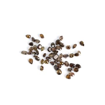 53 Pcs - Natural Fancy Cognac Mix Diamond Cut Stone Lot - 17.79 cts. - 3.6 x 2.1 mm to 5.5 x 4.2 mm (NFD1006)