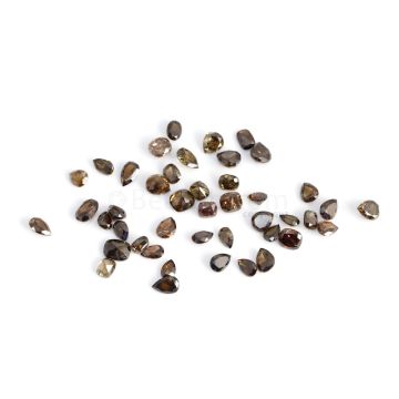 44 Pcs - Natural Fancy Cognac Mix Diamond Cut Stone Lot - 26.23 cts. - 5.1 x 3.9 mm to 6.7 x 5.4 mm (NFD1007)