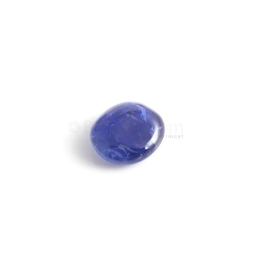 1 Pc - Unheated Blue Ceylon Sapphire Tumbled Cabochon - 7.91 cts. - 12.6 x 11.3 mm (SFF1011)