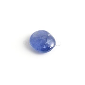 1 Pc - Unheated Blue Ceylon Sapphire Tumbled Cabochon - 9.80 cts. - 14.3 x 12.1 mm (SFF1012)