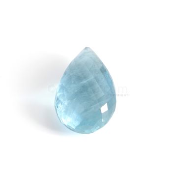 1 Pc - Light Blue Aquamarine Faceted Drop - 110.31 cts. - 40 x 25 mm (AQDR1049)
