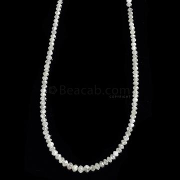 1 Line - White Diamond Faceted Beads - 19.80 cts. - 1.9 to 3.3 mm (WDIA1054)