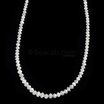 1 Line - White Diamond Faceted Beads - 17.64 cts. - 1.7 to 3.2 mm (WDIA1055)