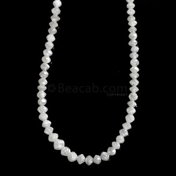 1 Line - White Diamond Faceted Beads - 21.30 cts. - 1.6 to 3.5 mm (WDIA1052)