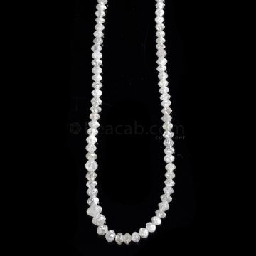 1 Line - White Diamond Faceted Beads - 29.05 cts. - 2.6 to 4 mm (WDIA1058)