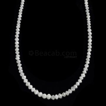 1 Line - White Diamond Faceted Beads - 17.47 cts. - 1.6 to 3.2 mm (WDIA1059)