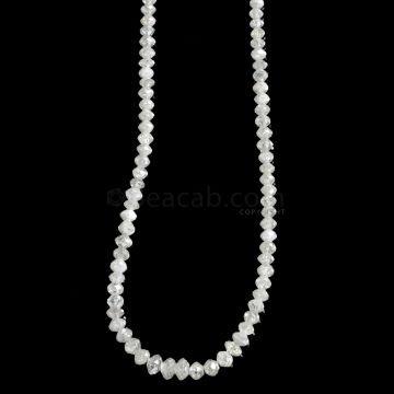 1 Line - White Diamond Faceted Beads - 29.86 cts. - 2.2 to 3.9 mm (WDIA1060)