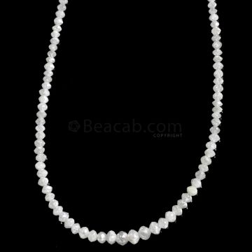 1 Line - White Diamond Faceted Beads - 17.90 cts. - 1.7 to 3 mm (WDIA1061)