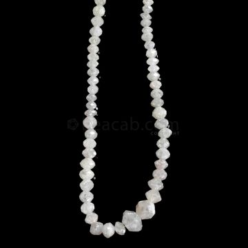 1 Line - White Diamond Faceted Beads - 24.90 cts. - 2 to 5.8 mm (WDIA1071)