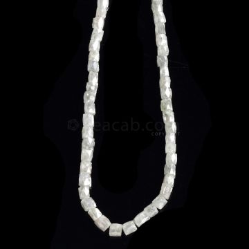 1 Line - Gray Diamond Faceted Cube Beads - 44.84 cts. - 2 x 2 mm to 4.5 x 3.5 mm (FNCYDIA1041)