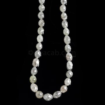 1 Line - Gray Diamond Drum Beads - 63.50 cts. - 4.5 x 4 mm to 6 x 5 mm (FNCYDIADR1050)