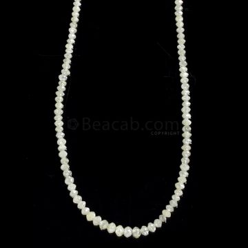 1 Line - Gray Diamond Faceted Beads - 22.15 cts. - 2 to 3.5 mm (WDIA1081)