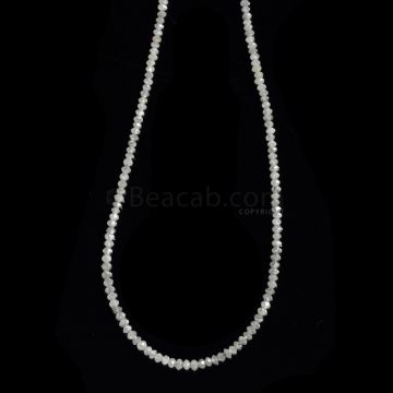 1 Line - Gray Diamond Faceted Beads - 13.34 cts. - 1.6 to 2.3 mm (WDIA1084)