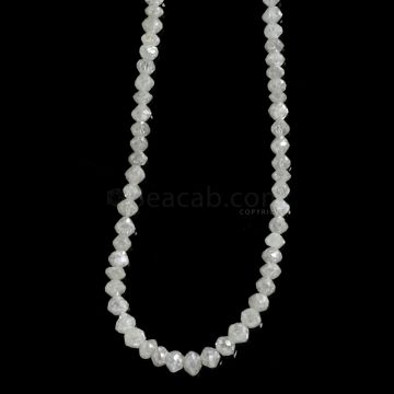 1 Line - Gray Diamond Faceted Beads - 33.39 cts. - 3 to 3.6 mm (WDIA1086)