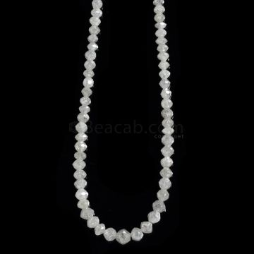 1 Line - Gray Diamond Faceted Beads - 34.24 cts. - 3 to 4.4 mm (WDIA1088)
