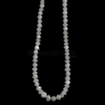 1 Line - Gray Diamond Faceted Beads - 33.92 cts. - 3 to 4.5 mm (WDIA1089)