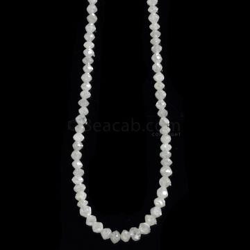 1 Line - Gray Diamond Faceted Beads - 32.78 cts. - 3 to 4.1 mm (WDIA1090)