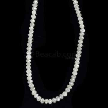 1 Line - Gray Diamond Faceted Beads - 47.99 cts. - 3.5 to 4 mm (WDIA1092)