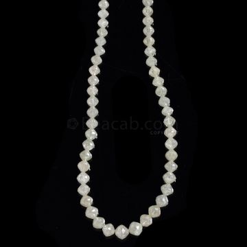 1 Line - Gray Diamond Faceted Beads - 52.65 cts. - 3.4 to 4.9 mm (WDIA1087)