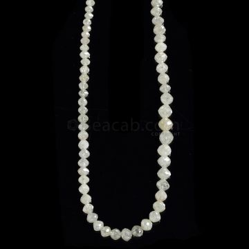 1 Line - Gray Diamond Faceted Beads - 50.85 cts. - 3.2 to 5.2 mm (WDIA1093)