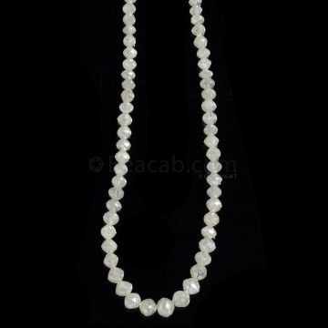 1 Line - Gray Diamond Faceted Beads - 50.95 cts. - 3.4 to 5.3 mm (WDIA1094)