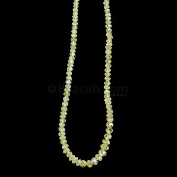 1 Line - Yellow Diamond Faceted Beads - 31.51 cts. - 2.5 to 4 mm (YDIA1044)