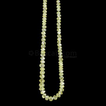 1 Line - Yellow Diamond Faceted Beads - 25.31 cts. - 3 to 4 mm (YDIA1045)