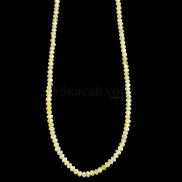 1 Line - Yellow Diamond Faceted Beads - 19.54 cts. - 1.7 to 2.6 mm (YDIA1047)