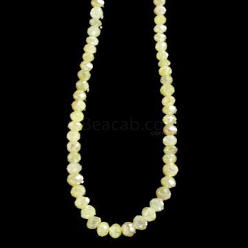 1 Line - Yellow Diamond Faceted Beads - 34.95 cts. - 2.6 to 3.8 mm (YDIA1050)