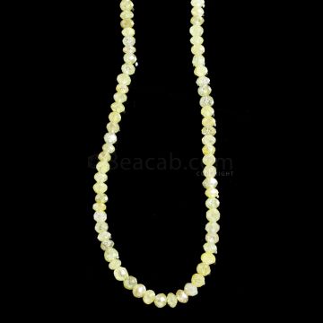 1 Line - Yellow Diamond Faceted Beads - 25.53 cts. - 2.5 to 3 mm (YDIA1051)