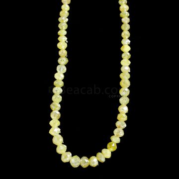 1 Line - Yellow Diamond Faceted Beads - 35.05 cts. - 2.8 to 4.1 mm (YDIA1053)