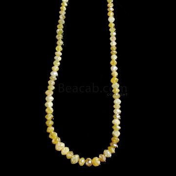 1 Line - Yellow Diamond Faceted Beads - 25.88 cts. - 2 to 4.8 mm (YDIA1054)