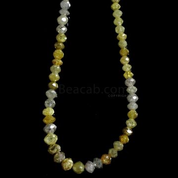1 Line - Medium Fancy Diamond Faceted Beads - 31.21 cts. - 2.2 to 4.5 mm (FNCYDIA1066)