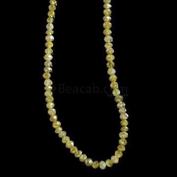 1 Line - Dark Fancy Diamond Faceted Beads - 21.75 cts. - 2.1 to 3.9 mm (FNCYDIA1067)