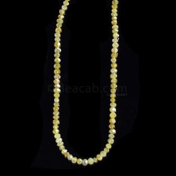 1 Line - Dark Fancy Diamond Faceted Beads - 17.41 cts. - 2 to 2.5 mm (FNCYDIA1072)