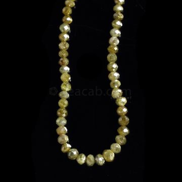 1 Line - Dark Fancy Diamond Faceted Beads - 39.01 cts. - 2.9 to 4.5 mm (FNCYDIA1078)