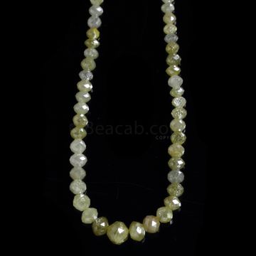 1 Line - Light Fancy Diamond Faceted Beads - 27.30 cts. - 2 to 5 mm (FNCYDIA1080)