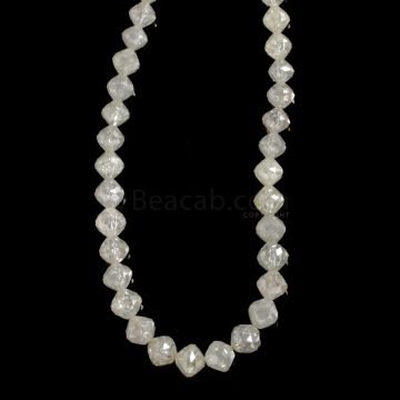 1 Line - Gray Diamond Faceted Beads - 65.29 cts. - 3.5 to 5 mm (WDIA1097)