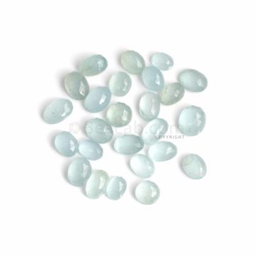 25 Pcs - Light Blue Aquamarine Rose Cut - 70.47 ct. - 8.8 x 7 mm to 12.2 x 10 mm (AQRC1028)